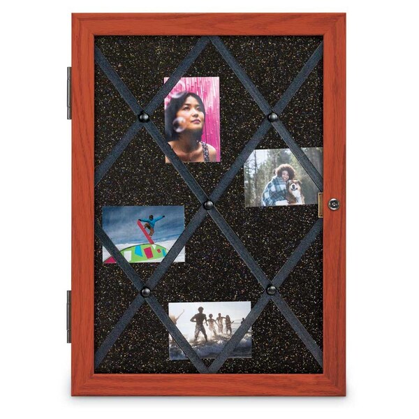 Sliding Door Indoor Enclosed Corkboard, 7